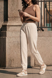 Zivame Knit Cotton Loungewear Bottom - Butter Cream — thumbnail 1